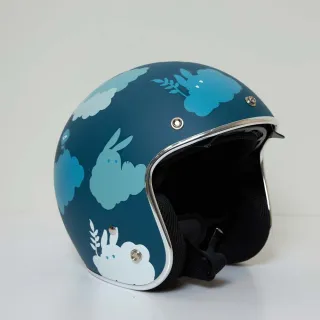 【hahababy】大人安全帽-迷藏兔藍(MIT台灣製作/經典花色)