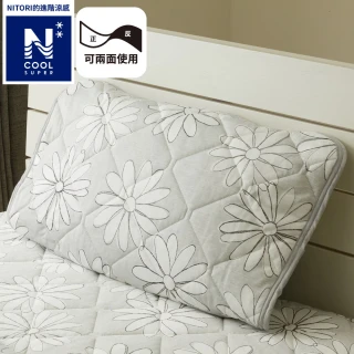 【NITORI 宜得利家居】進階涼感 枕頭保潔墊 N COOL SP FLOWER GY S2509(進階涼感 枕頭保潔墊 枕頭)