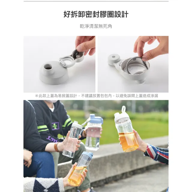【LocknLock 樂扣樂扣】官方直營 Tritan簡約好握水壺 730ml(二色任選/運動水壺/組合用)