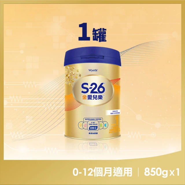 【惠氏 S-26】金愛兒樂嬰兒配方（再升級版）850gx1罐