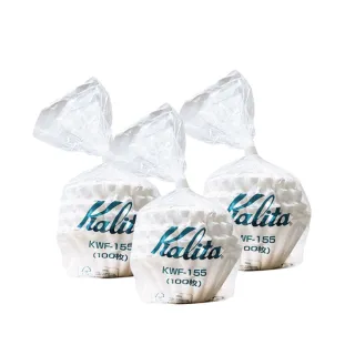 【Kalita】155系列 漂白蛋糕型波紋濾紙 波浪濾紙1~2杯／100入x3包(KWF-155)