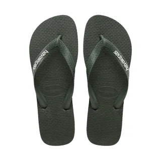 【havaianas 哈瓦仕】拖鞋 男鞋 女鞋 夾腳拖 經典素色款 Top Rubber Logo Filete 綠 4148756-4896U(哈瓦士)