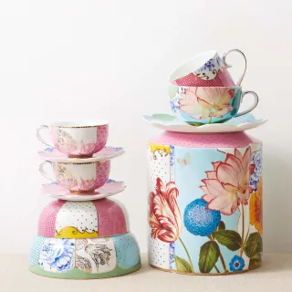 【PIP STUDIO】Royal 濃縮咖啡杯組125ml-Pink(咖啡杯+碟子)