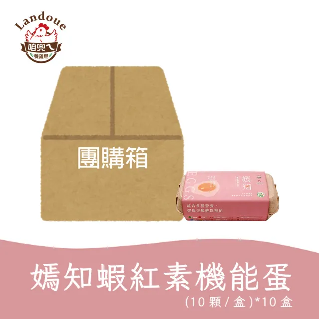 【咱兜ㄟ養雞場】嫣知蝦紅素機能蛋/紅殼/100入團購優惠箱(機能蛋專家/平飼/美麗升級/永續農業)