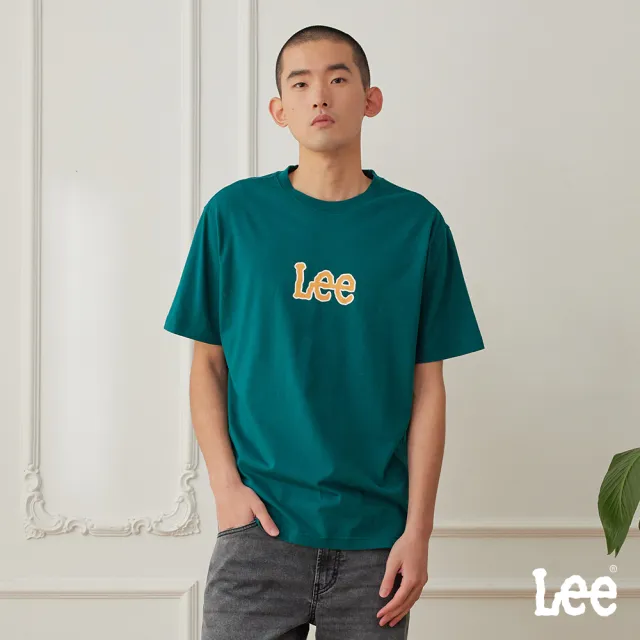 【Lee】男款 短袖T恤 / 描邊大LOGO 共3色 舒適版型(LB502018743 / LB50201897W / LB502018K11)