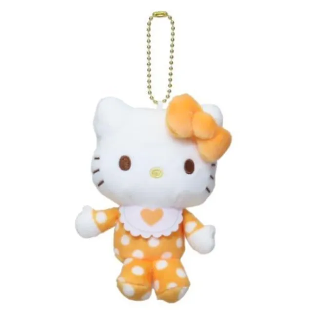 【小禮堂】雙11 Sanrio 三麗鷗 Hello Kitty 絨毛玩偶吊飾 橘點點嬰兒 變裝50週年(平輸品)