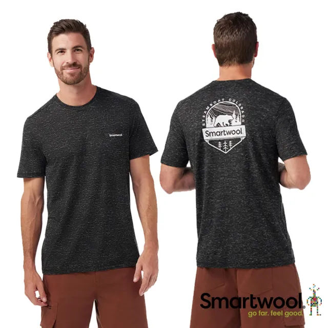【SmartWool】男 塗鴉 短Tee 多款多色(美麗諾羊毛 大麻纖維 透氣快乾 吸濕排汗 排汗衣 抑菌抗臭)