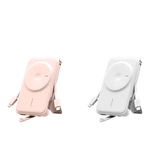 【YOMIX 優迷】P-Mag01 10000mAh 20W快充自帶線Magsafe行動電源(37Wh/無線磁吸/隱藏支架)