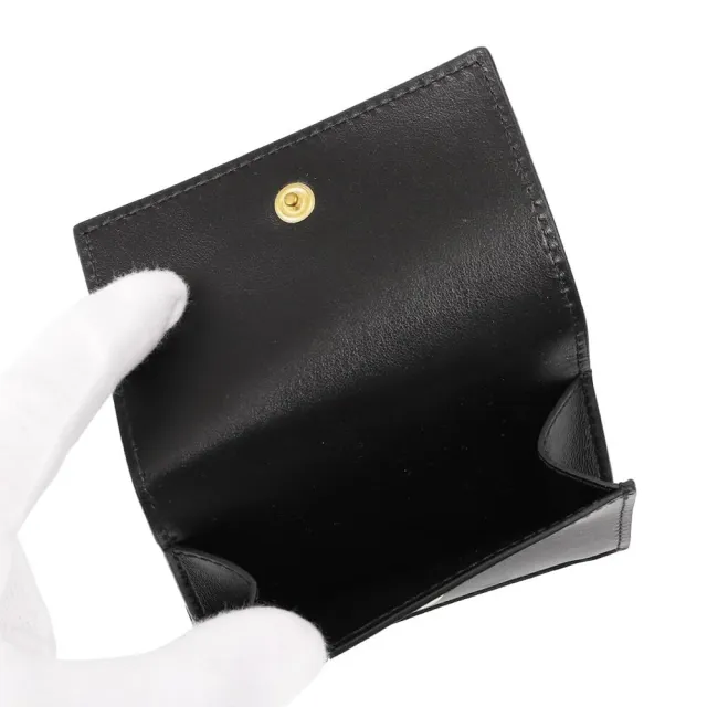 【BOTTEGA VENETA 寶緹嘉】BV Intrecciato Tiny Tri-Fold 三折 經典編織 羊皮 卡夾 短夾 皮夾 黑色 751156