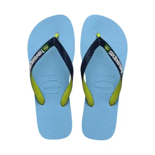 【havaianas 哈瓦仕】拖鞋 男鞋 女鞋 夾腳拖 巴西國旗 雙色鞋帶 Brasil Mix 藍 4123206-1056U(哈瓦士)
