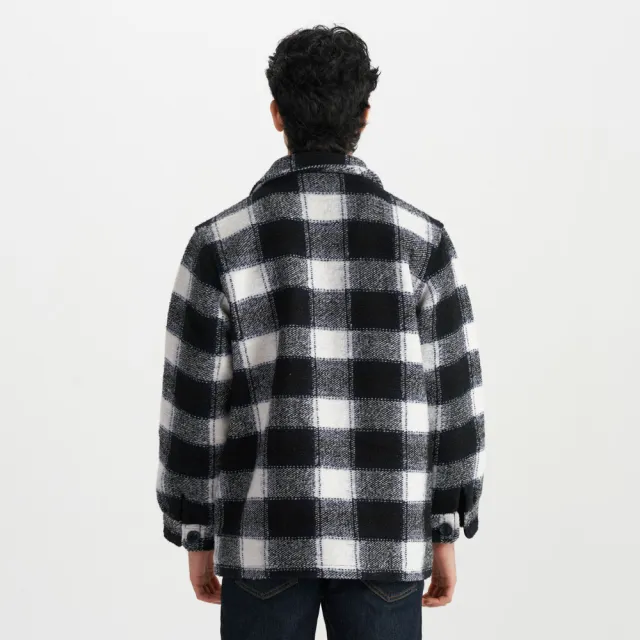 【LEVIS】男款 外套 灰藍格紋 襯衫外套 熱賣單品 0017F-0000