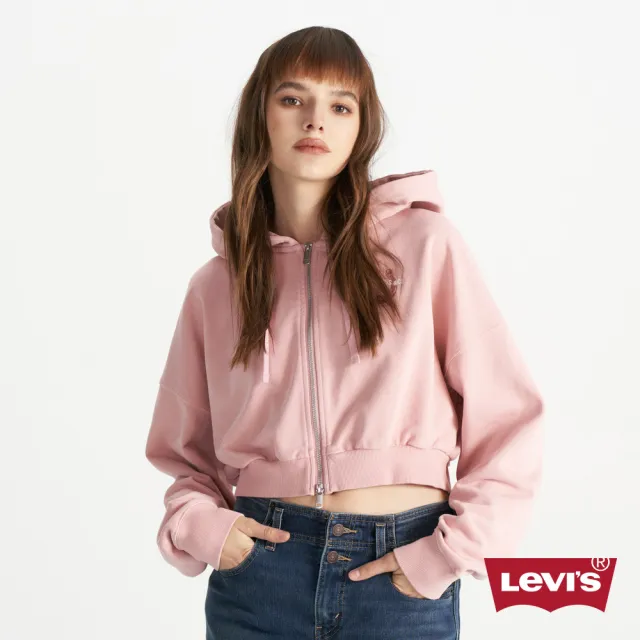 【LEVIS】女款 短版外套 胸口印花 舒適外套 熱賣單品 0016L-0002