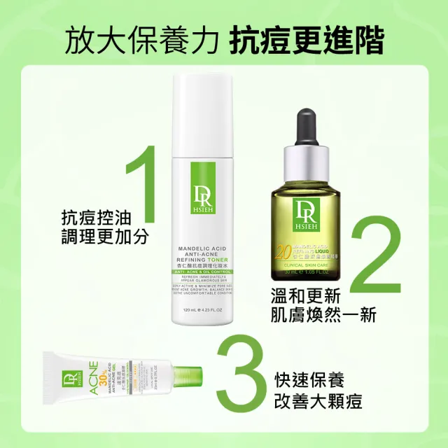 【Dr.Hsieh 達特醫】杏仁酸抗痘調理化妝水120ml(通暢毛孔/背痘噴霧/精華水/官方直營)