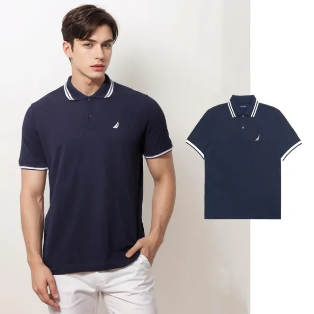 【NAUTICA】男女款 帆船 胸前小LOGO POLO衫 版型偏大(平輸品)