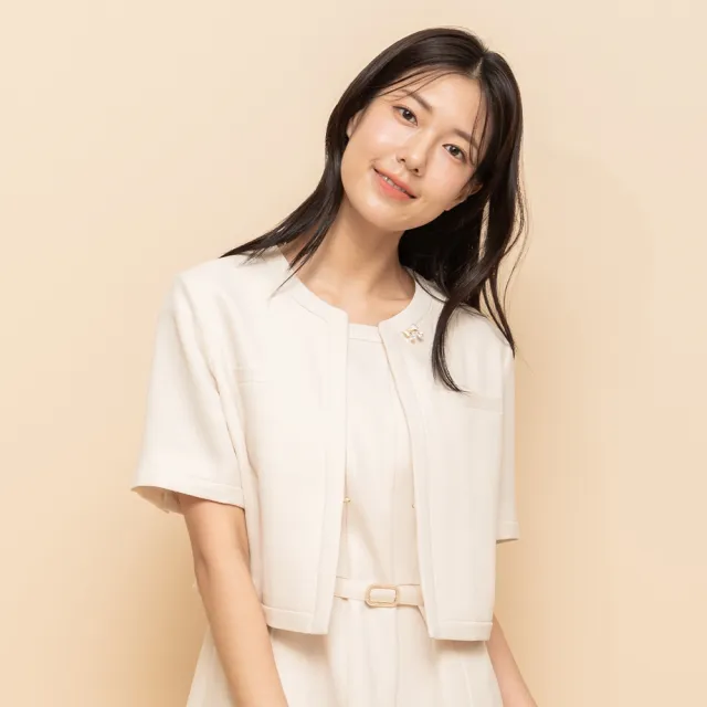 【perng yuh 芃諭名品】柔沐溫雅 鑲邊 短外套(2025 SS Collection|4A春夏新品上市)