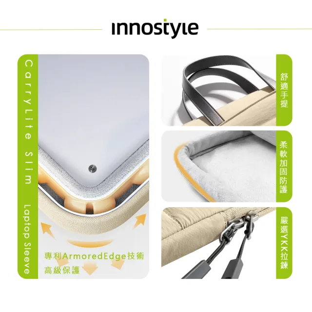 【innostyle】雙11 CarryLite Slim系列 14吋 專利防摔收納包(電腦包/筆電包/手提包/平板包/公事 