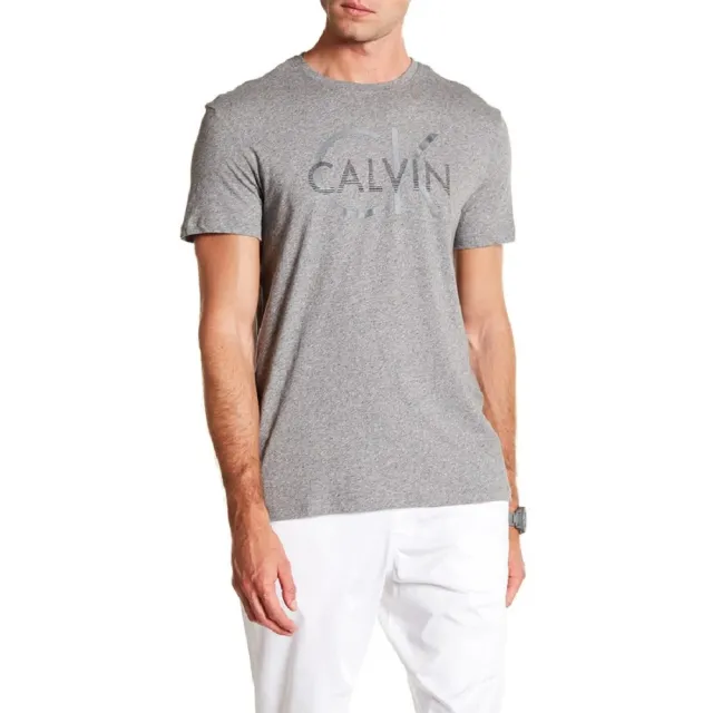 【Calvin Klein】圓領 短袖 印刷LOGO T恤 短T 上衣(美國平行輸入)