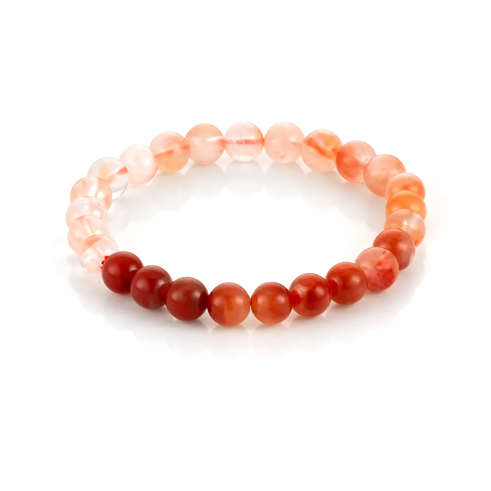 【Woogie武吉珠寶】漸變兔毛能量水晶手鍊(7mm漸變)