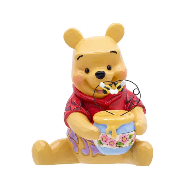 【Enesco】精品雕塑 Disney 迪士尼 維尼抱著蜂蜜罐居家擺飾