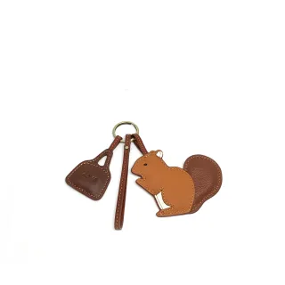 【COWA日本真皮工藝】鑰匙圈 吊飾 松鼠(羊革/鑰匙圈/吊飾/松鼠)