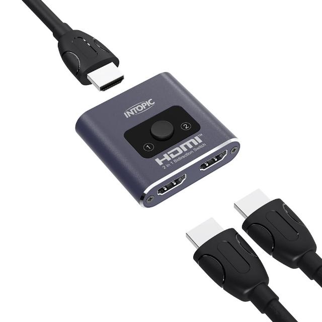 【INTOPIC】HDMI 二對一雙向切換器 HSW-110(2進1出/1進2出 雙向切換設計)