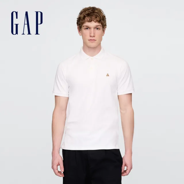 【GAP】男女裝 Logo純棉小熊印花刺繡圓領短袖T恤POLO衫-多款任選(607465&715775&708395&586306)