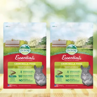【OXBOW】兩包組 活力系列龍貓配方飼料 4.53kg/10LB(絨鼠主食 南美栗鼠絨絲鼠 Chinchilla 龍貓正餐糧)