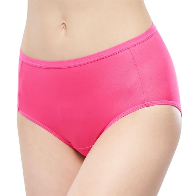 【Swear 思薇爾】日日春2.0系列M-XXL素面中腰三角女內褲(魅力桃)_出清品