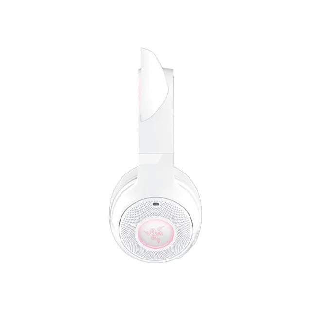 【Razer 雷蛇】北海巨妖  Kitty V2 BT 無線藍芽RGB遊戲耳麥-白色