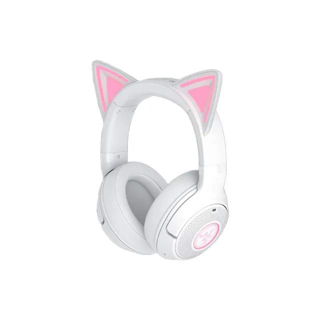 【Razer 雷蛇】北海巨妖  Kraken Kitty V2 BT 無線藍芽RGB遊戲耳麥-白色