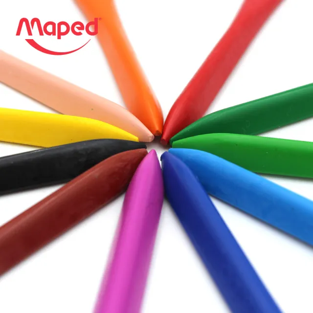 【法國Maped】不沾手三角蠟筆12色