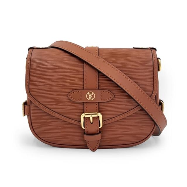 【Louis Vuitton 路易威登】M23470 經典Epi水波紋Saumur BB雙子星手提斜背兩用馬鞍包(棕色)