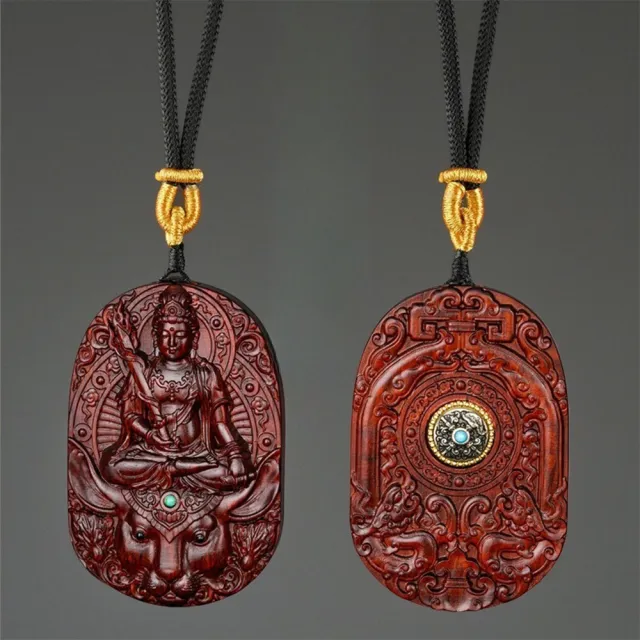 【MoonDy】飾品 佛牌項鍊 項鍊 紫檀木 十二生肖 吊墜 本命年 天然紫檀 掛墜 保平安 招財納福 木雕