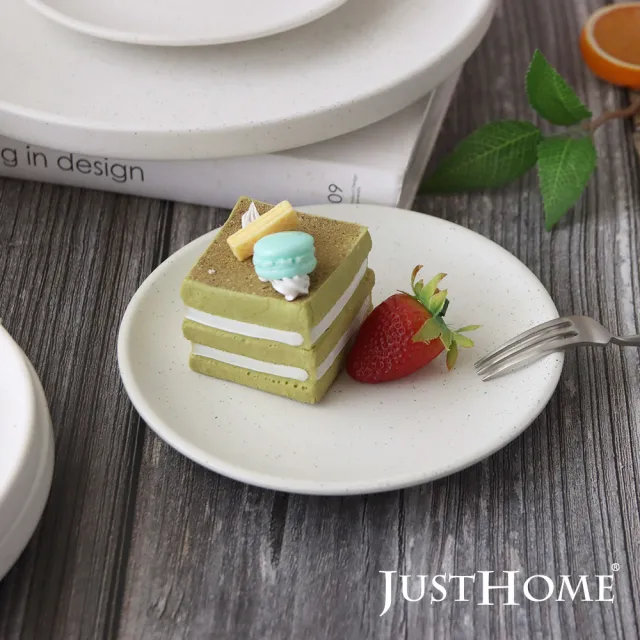 【Just Home】白晝流星陶瓷6吋點心盤(可微波 盤 點心盤 蛋糕盤 小菜盤)