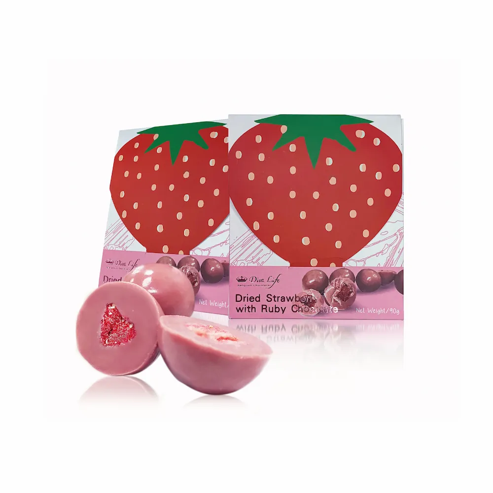 【Diva Life】紅寶石巧克力草莓乾2盒組