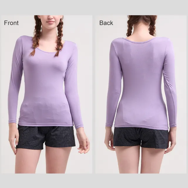 【Sun Flower三花】2件組急暖輕著女保暖衣(發熱衣.機能衣.女睡衣.居家服.高領圓領.外穿百搭內著)