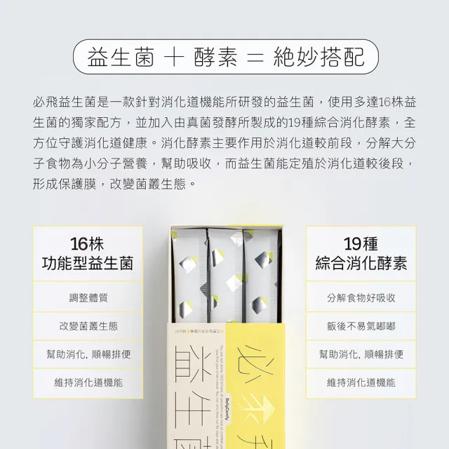 【jarou 家酪優】必飛益生菌-30包x3盒(五星好評、排便順暢、菌相平衡)