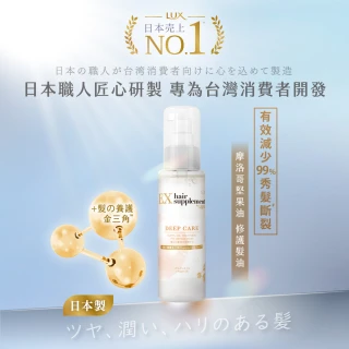 【LUX 麗仕】女大推薦 日本製髮的補給 修護髮油100ml(摩洛哥堅果油)