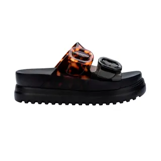 【Melissa】雙扣帶厚底拖鞋(黑色)