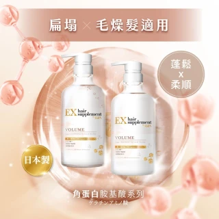 【LUX 麗仕】女大推薦 日本製髮的補給 胺基酸洗髮精/護髮乳450g(絲蛋白/膠原蛋白/角蛋白/冰河水)