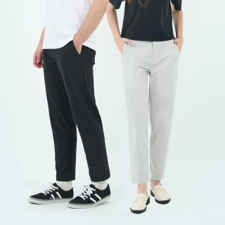 【GIORDANO 佐丹奴】男女裝 Urban Commute系列 高腰易打理卡其褲 打摺/素色通勤褲(多色任選)