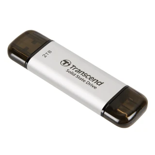 【Transcend 創見】ESD310S 2TB USB3.2 雙介面 外接SSD行動固態硬碟-極光銀(TS2TESD310S)