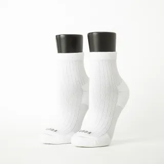 【FOOTER除臭襪】復古直線條微分子薄襪-女款-前後微厚(T47M-白)