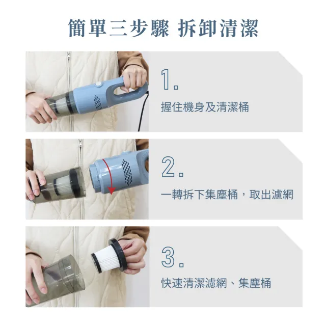 【KINYO】輕巧兩用手持吸塵器 KVC-6225(車用吸塵器 手持吸塵器 直立式吸塵器 有線吸塵器)