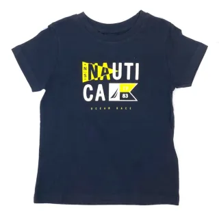 【NAUTICA KIDS】大男童深藍旗幟印花T恤 8-14歲(Nautica kids T恤 大男童尺寸)