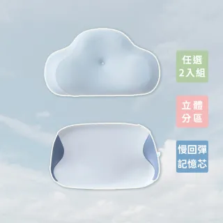 【青鳥家居】買1送1 慢回彈記憶枕 雲朵枕 貓耳枕任選(枕頭/護頸枕/記憶枕/涼感)