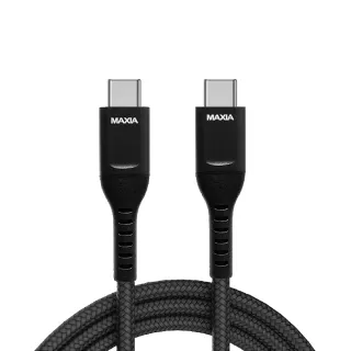 【MAXIA】Type C to C 編織快充數據線 150cm-黑(MQC-310)
