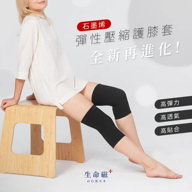 【日本旭川】生命磁能量眼罩&石墨烯護膝套 超值組(透氣舒適 遠紅外線 緩解疲勞)