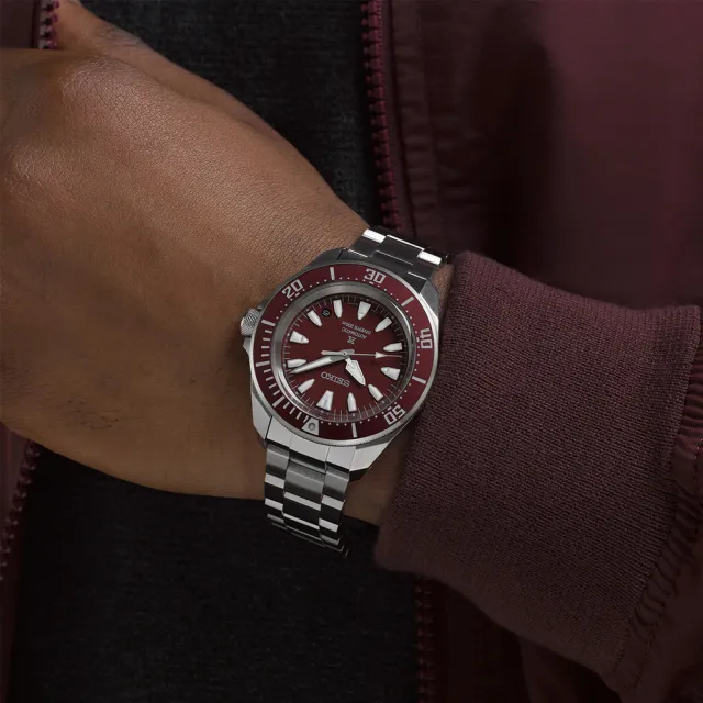 【SEIKO 精工】PROSPEX 武士款 防水200米潛水機械錶-紅/41.7mm(SRPL11K1/4R35-06K0R)