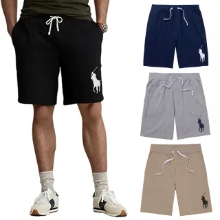 【RALPH LAUREN】RL POLO 經典刺繡大馬透氣網布棉短褲 休閒褲-多色組合(平輸品/涼爽舒適)